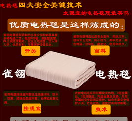雀翎全線路安全保護精品型單人電熱毯5001a 冬日安睡的溫暖守護者